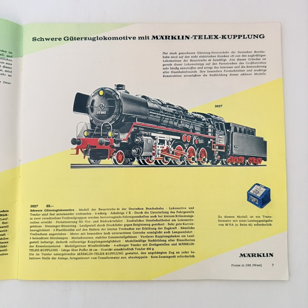 Vintage Marklin 1961/62 D DM Catalog Santa Fe Train English Language Color - Picture 6 of 7